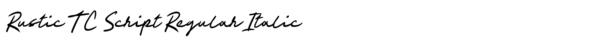 Rustic TC Script Regular Italic image